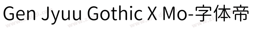 Gen Jyuu Gothic X Mo字体转换